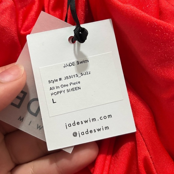 NWT JADE SWIM Women's Red All In One Piece Swimsuit - Picture 13 of 13